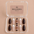 Fall press-on handmade nails with 3D flower detailing Size-Small